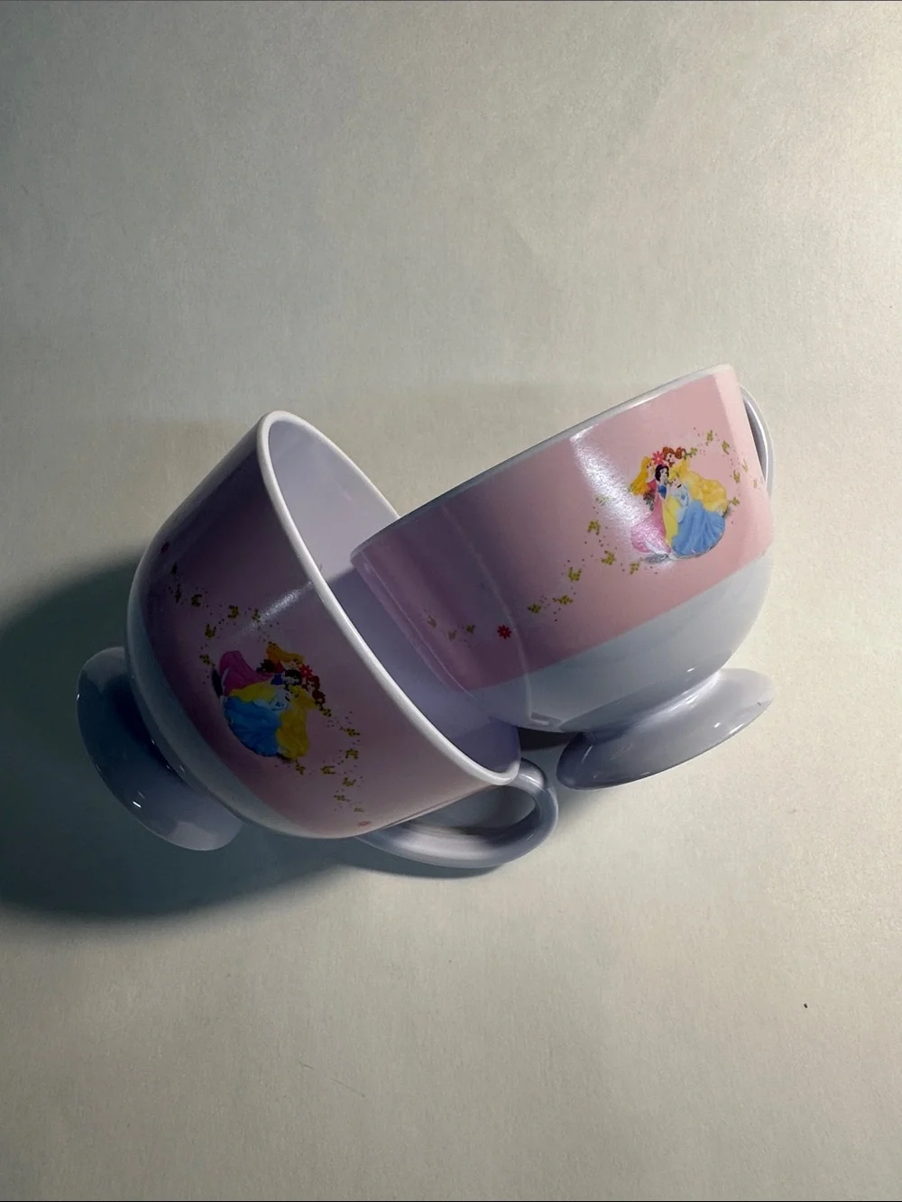 Lot of 7 Assorted Melamine Children's Dishes-  Thinker Bell Mini Disney New!!